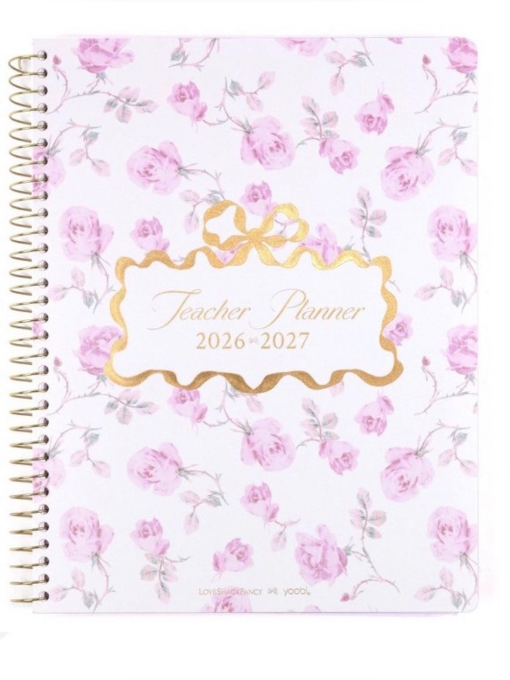 NWT LoveShackFancy x Yoobi Teacher Planner 2026-2027 w/ Stickers